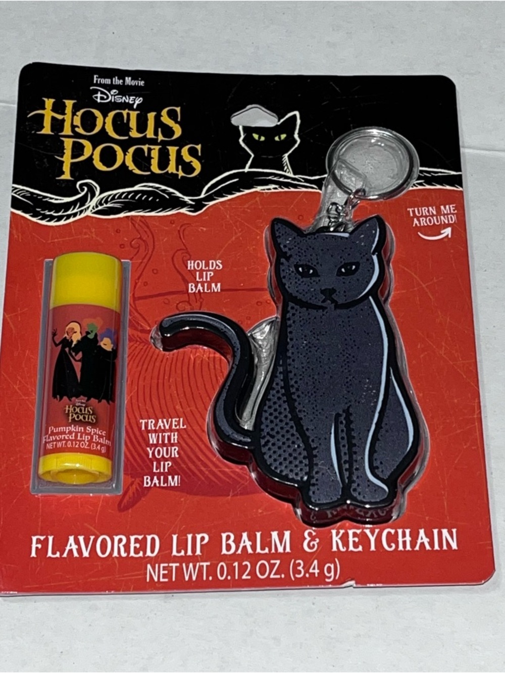 Disney Hocus Pocus Lip Balm and Keychain Holder New